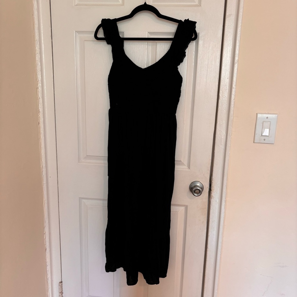 Old Navy Black Midi Dress